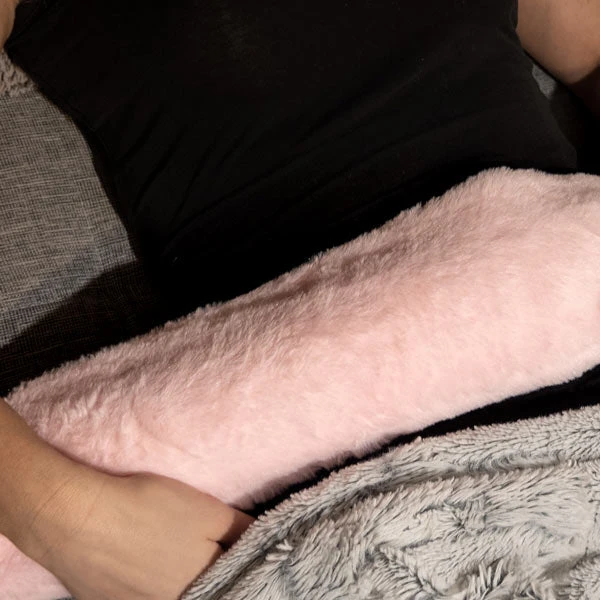 Längliche Wärmflasche Mit Bezug Rosa 72 X 12 Cm - Image 3