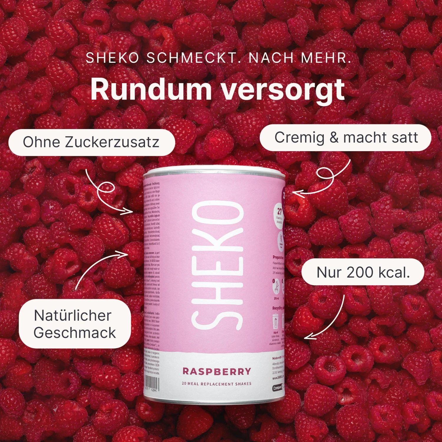 Shakemahlzeit Himbeere (360g) - Image 2